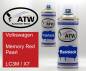 Preview: Volkswagen, Memory Red Pearl, LC3M / X7: 400ml Sprühdose + 400ml Klarlack - Set, von ATW Autoteile West.